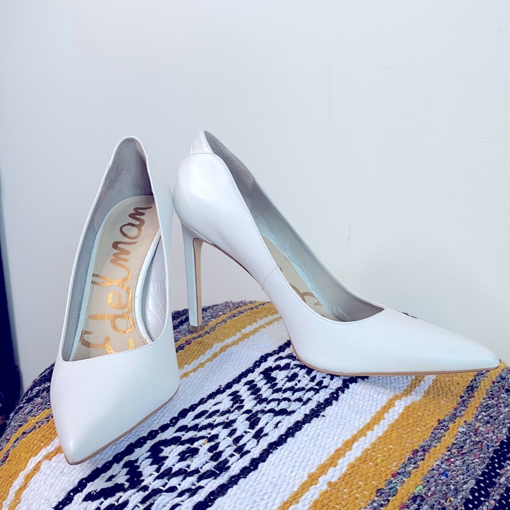 Sam Edelman white heels